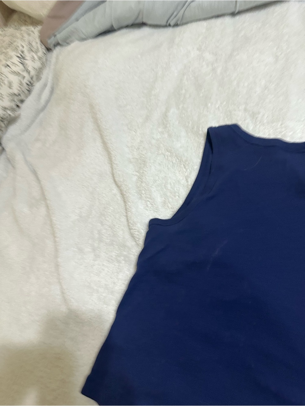 Universal Thread Bright Blue Ribbed Scoop Neck Tank - Picture 3 of 3